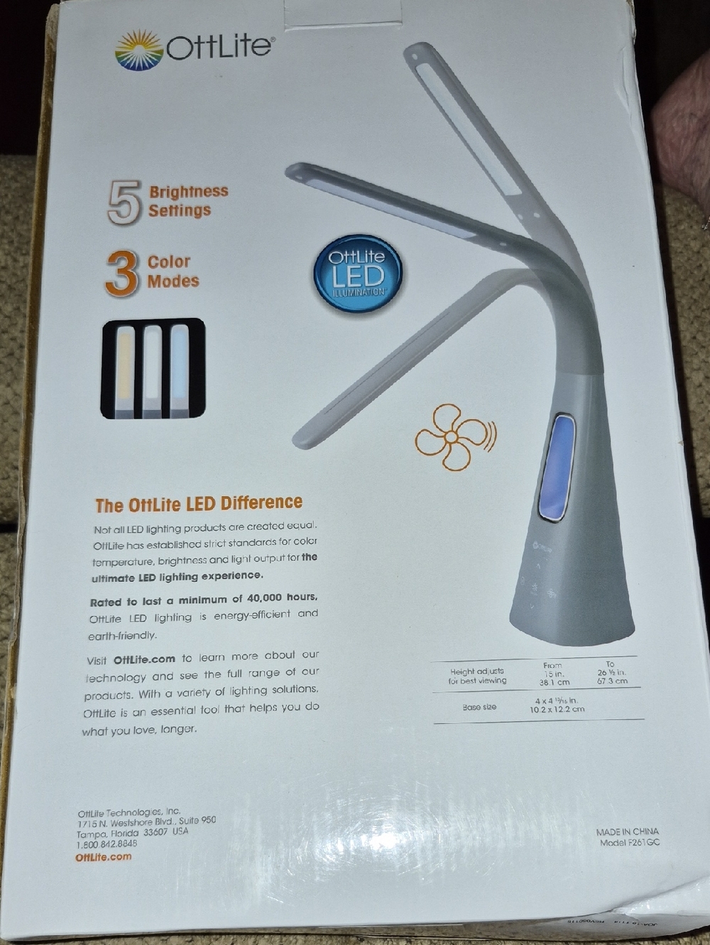 Cool Breeze LED Fan Lamp - Gray - Picture 2 of 4
